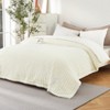 Heated Blanket, Ultra Soft Striped Faux Rabbit Fur Electric Blanket with 4 Heat Settings, 10-Hour Auto Off, ETL Certified, Perfect for Bedroom - 2 of 4