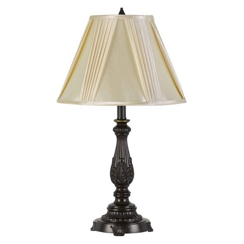25 5 Kerry Aluminum Casted Table Lamp, Navy Blue Table Lamp Shade Pleated Tapered