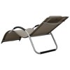 vidaXL Sun Lounger Taupe and Gray Textilene, Aluminum, Powder-Coated Steel - Taupe and Gray - 4 of 4