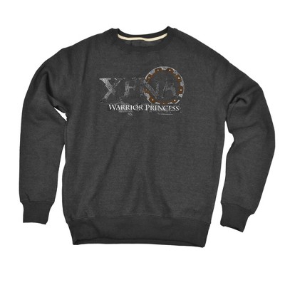 Xena Battered Logo Slim Fit Crewneck Sweatshirt