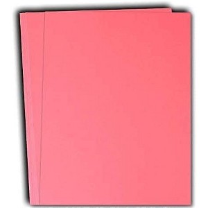 Hamilco Colored Cardstock Paper 11" x 17" Taffy Pink Color Card Stock Paper 50 Pack - 1 of 4