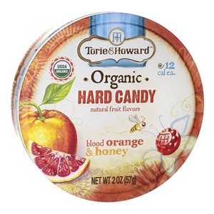 Torie & Howard Organic Hard Candy - Blood Orange & Honey. - 1 of 2