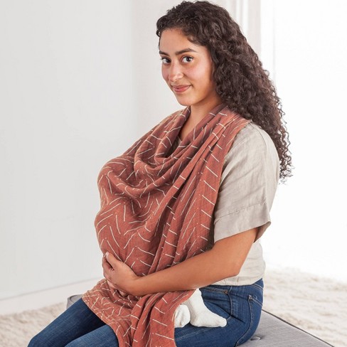 Itzy Ritzy Muslin Breastfeeding Boss Nursing Cover - Rust : Target