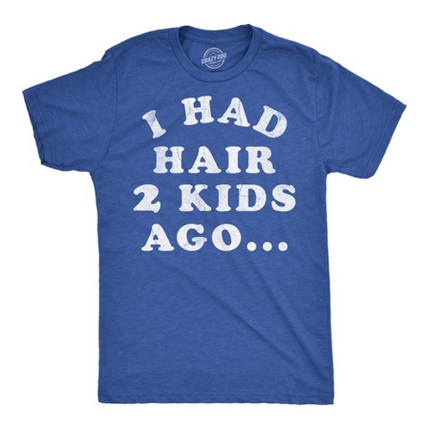 Мужские футболки Crazy Dog T-Shirts, Inc. Mens Funny T Shirts I Had Hair Two Kids Ago Sarcastic Bald Graphic Novelty Fathers Day Tee for Men - Crazy Dog Men's T Shirt Gift for Dad Royal XL