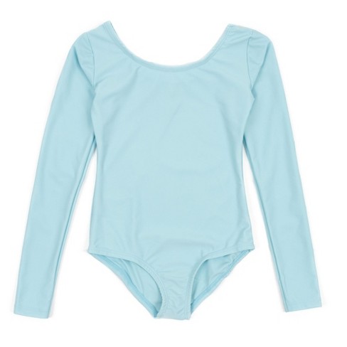 Leveret Girls Long Sleeve Leotard Blue L (10-12) : Target