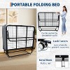 RONSHIN Folding Bed with 5" Memory Foam Mattress, Folded Bed on Wheels, Metal Frame for Guest Bedroom Office, Space Saving Roll Away Bed for Adults - 3 of 4