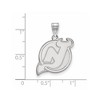 Black Bow Jewelry 14k White Gold New Jersey Devils NHL Large Pendant - 2 of 3