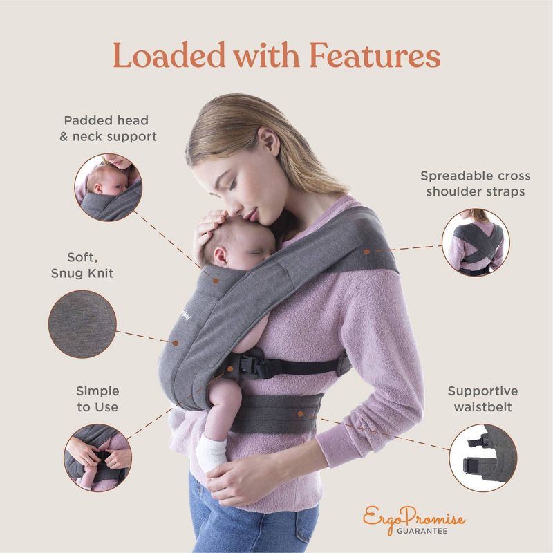 Ergobaby Embrace Cozy Knit Newborn Carrier for Babies, 4 of 19
