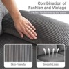 Karl Home |111.2  in. W Pillow Top Arm 3-Piece U-shaped Corduroy Sectionals in Gray - 4 of 4