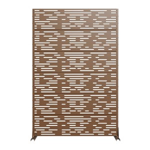 72" H×47"W Dovelina Black Metal Planter Box with Trellis Privacy Screen for Café Patio,Garden & Balconies - 1 of 4