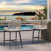 PURPLE LEAF 2 Pieces Bar Stools Patio Modern Rattan Barstools Aluminum Woven Tall Bar Chairs with Cushions for Outdoor Kitchen Island Garden - 3 of 4