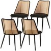 NicBex Dining Chair Set of 4 Modern Rattan Backrest Side Chair with Cushion Seats for Kitchen,Dining Room - 4 of 4