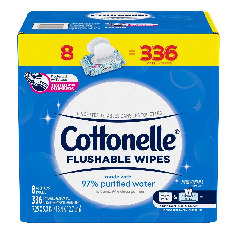 Cottonelle FreshCare Flushable Wet Wipes - 8pk/42ct