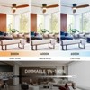 52 Inch Smart Ceiling Fans with Lights and Remote & APP Control Modern High CFM Flush Mount Ceiling Fan with ABS Blades for Bedroom Living Room - 3 of 4