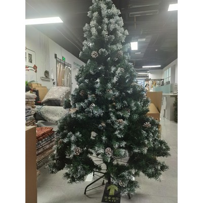 6.5 Ft Pre-Lit Christmas Tree, Artificial Xmas Tree with 1000 Branch Tips, Top Star, 350 Lights & Metal Stand, Holiday Decor for Home Office Party