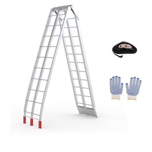 Loading Ramps for Pickup Trucks, Lightweight Aluminum Ramps with Load Straps for Motorcycle,Lawn Mowers,ATV/UTV, Golf Carts - 1 of 4