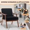 Accent Chair, Living Room Chairs with Solid Wood Frame, Mid Century Modern Chair Ergonomic Backrest for Bedroom, Reading Room - 4 of 4