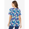 Woman Within Women's Plus Size Perfect Printed Short-Sleeve V-Neck Tee - 3 of 4
