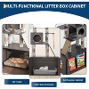 Cat Tree with Litter Box Enclosure,66.9-Inch Tall Cat Condo，2-in-1 Cat Tower，Cats Houses for Indoor Cats Include Scratching Posts, Perch, Caves - 4 of 4