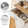 Rolling Kitchen Island Cart With Rubberwood Countertop, With 1 Drawer 2 Doors, Towel Rack, For Kitchen Garage Home Office - 4 of 4