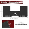3/8" Skid Steer Attachment Plate with Removable Hitch Receiver, Heavy Duty Thick Skid Steer Mount Plate, Universal Quick Attach Plate - 4 of 4