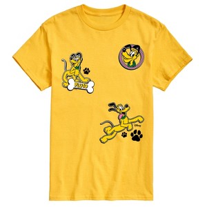Men's - Disney - Pluto Paw Prints And Bone Short Sleeve Graphic T-Shirt - 1 of 4
