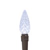 Northlight 70-Count Pure White LED Faceted C6 Christmas String Lights, 23ft Brown Wire - 4 of 4