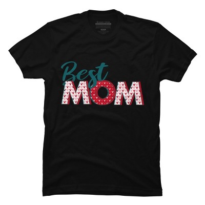 Men's Design By Humans Best Mom Heart Pattern By Semir T-Shirt
