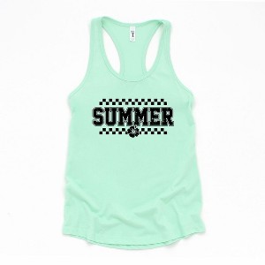 Simply Sage Market Women's Checkered Summer Varsity Racerback Tank - 1 of 4