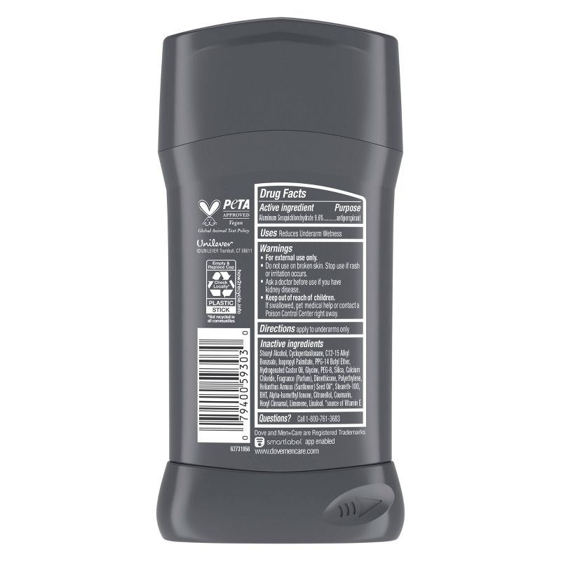 Dove Men+Care Stain Defense Clean Deodorant - 2.7oz/2ct, 4 of 9