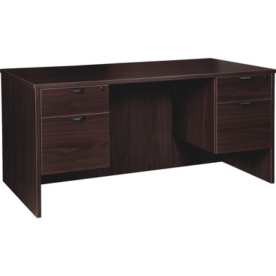  Lorell Double-pedestal Desk B/F 60"x30"x29" Espresso PD3060QDPES 