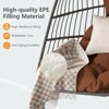Gulches Brown PE Rattan Egg Swing Chair Foldable Outdoor Hanging Chair with Washable Cushion, Stainless Steel Suspension Kit, 270lbs Capacity - 2 of 4
