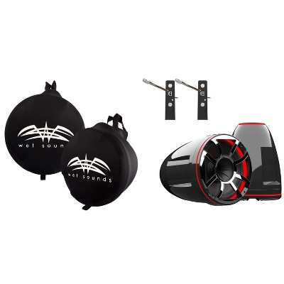 Wet Sounds REV-10-HD-XS-B Tower Speakers w/ X-Mount & Neoprene Covers