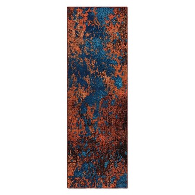 Washable Modern Abstract Rug Non Slip Low Pile Rug Soft Throw Floor Cover Foldable Indoor Carpet for Living Room Bedroom
