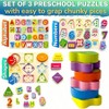 Wooden Puzzles for Game with Numbers, Alphabet Shapes - Gift - 2 of 4