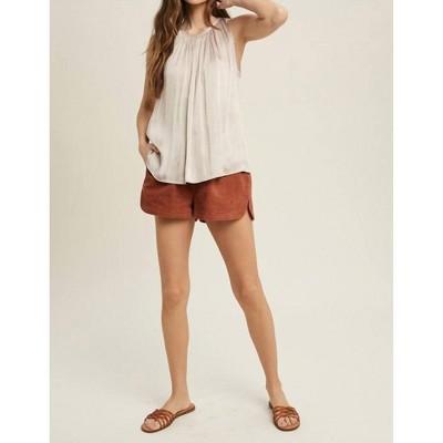 Women's Satin Sleeveless Top - WISHLIST