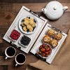 Attop Rustic Serving Tray with Handles - 2 Nesting Trays for Serving Food - Wooden Tray for Decor, Coffee Table & Ottoman - 2 of 4