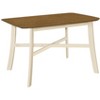 Monarch Specialties Dining Table 48" Rectangular Small Kitchen Dining Room Oak And Cream Wood Legs Transitional - 3 of 4