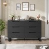 Dresser for Bedroom, Wide Dresser, Freestanding Horizontal Drawer with Storage, Wooden Closet Chest Storage - 3 of 4