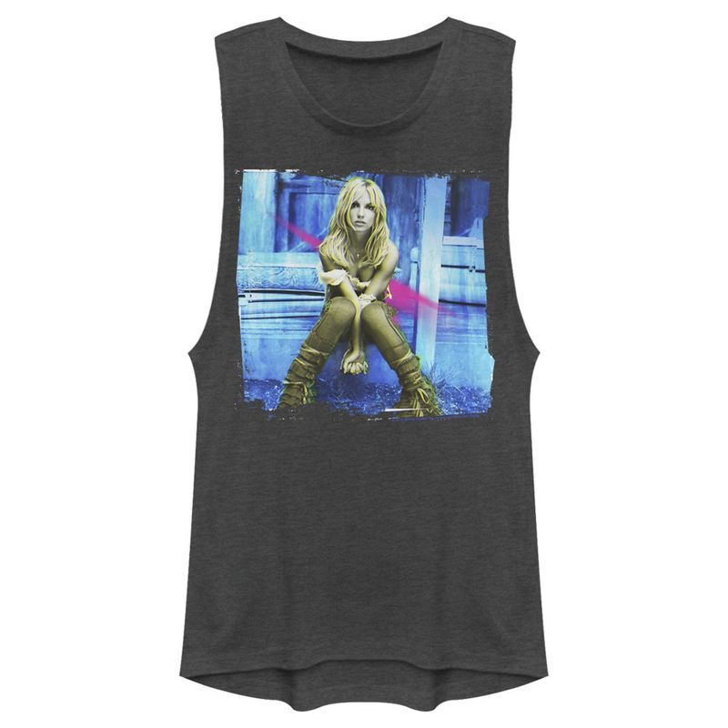 Juniors Womens Britney Spears Self-Titled Album Festival Muscle Tee, 1 of 5