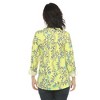 White Mark Women's Paisley Button Front Tunic Top - 3 of 4
