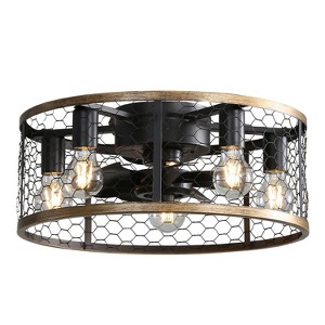 TOBILI 20 Inch Indoor Caged Ceiling Fan with Light LED Bulb Ceiling Fan - 1 of 4