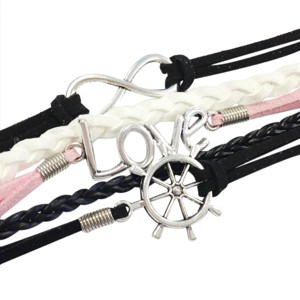 Wrapables Vintage Leather and Rope Infinity Bracelet - 1 of 4