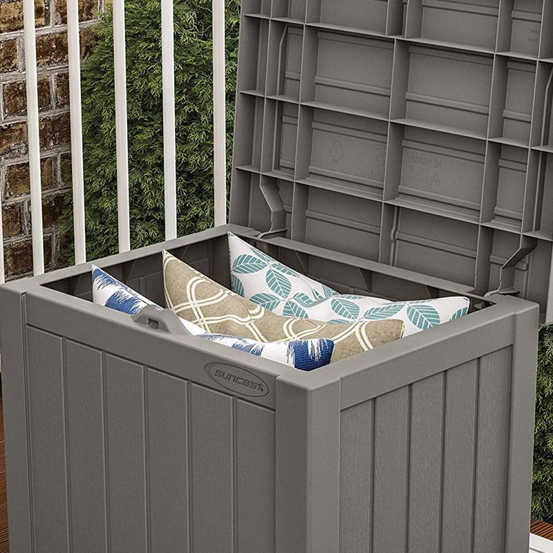 Suncast SS500ST 22 Gallon Small Resin Outdoor Patio Storage Deck Box (6 Pack), 4 of 6
