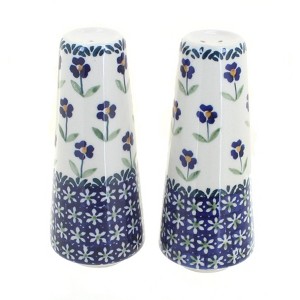 Blue Rose Polish Pottery Manufaktura Salt & Pepper Shakers - 1 of 2