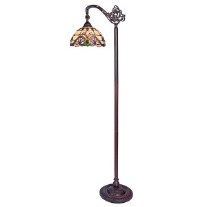 Chloe Lighting Cooper Tiffany-Style 1 Light Reading Floor Lamp 11" Wide - 1 of 4
