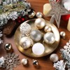 Aoibox 95pcs Christmas Ornaments Set Champagne Gold Shatterproof Assorted Balls Snowflakes Tree Top Star for Holiday Tree Decor - 2 of 4