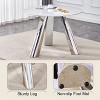 NicBex 5 PCS/7 PCS Dining Table Set,Round Dining Table with Sintered Stone Tabletop and 4/6 PU Chairs for Kitchen/Apartment - 4 of 4