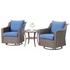 Outdoor Swivel Chair Patio Glider Chair with Soft Cushion High Back Chair - 3 of 4