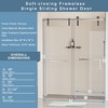 NicBex Shower Door 76" H Frameless Single Sliding Soft-closing Shower Doors, 5/16" (8mm) Thick Tempered Glass with Explosion-proof Film - image 3 of 4